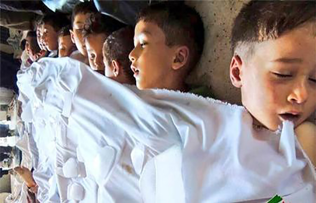 ضحايا أطفال من مجزرة الغوطة الشرقية - 21 آب 2013