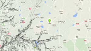 خريطة توضح موقع بلدة تسيل بريف درعا الغربي.