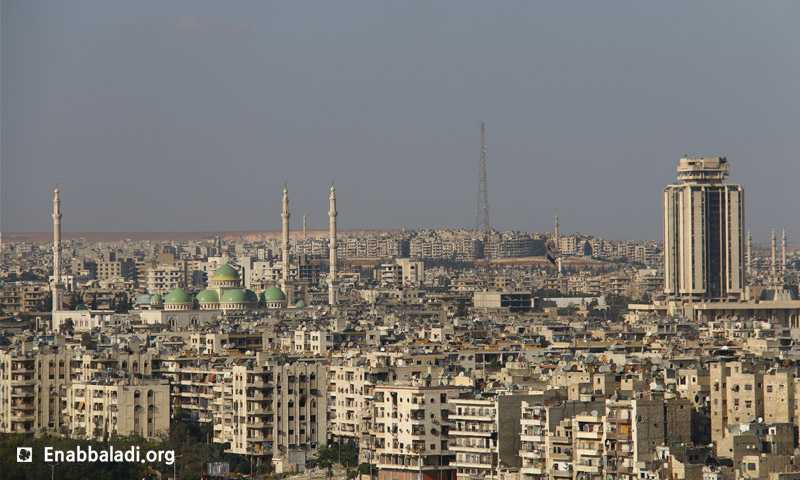 أحياء حلب الخاضعة لسيطرة النظام السوري (أرشيف عنب بلدي)