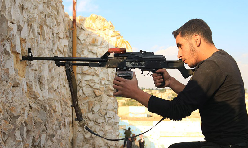 مقاتل في جيش الإسلام على جبهة ميدعا في الغوطة الشرقية (جيش الإسلام)
