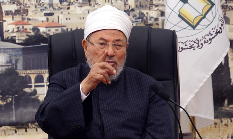 رئيس "الاتحاد العالمي لعلماء المسلمين، الشيخ يوسف القرضاوي.