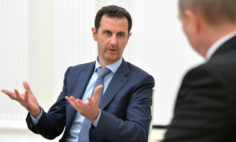 بشار الأسد في زيارته لروسيا (انترنت)