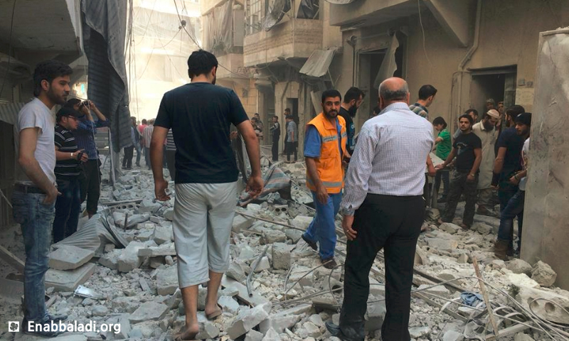 القصف على حي السكري في حلب - الاثنين 30 أيار 2016 (عنب بلدي)