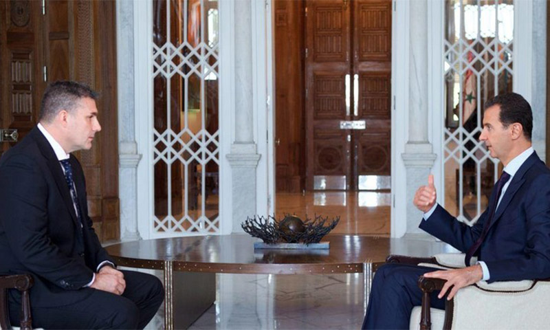 الأسد خلال مقابلة مع قناة SBS الإسترالية (سانا)