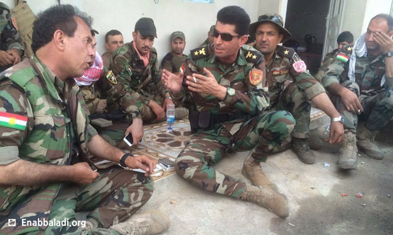 ضباط من "بيشمركة روج آفا" في كردستان العراق - أيار 2016 (عنب بلدي)