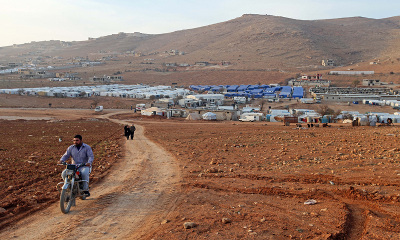 مخيم للاجئين السوريين في عرسال (صورة أرشيفية).