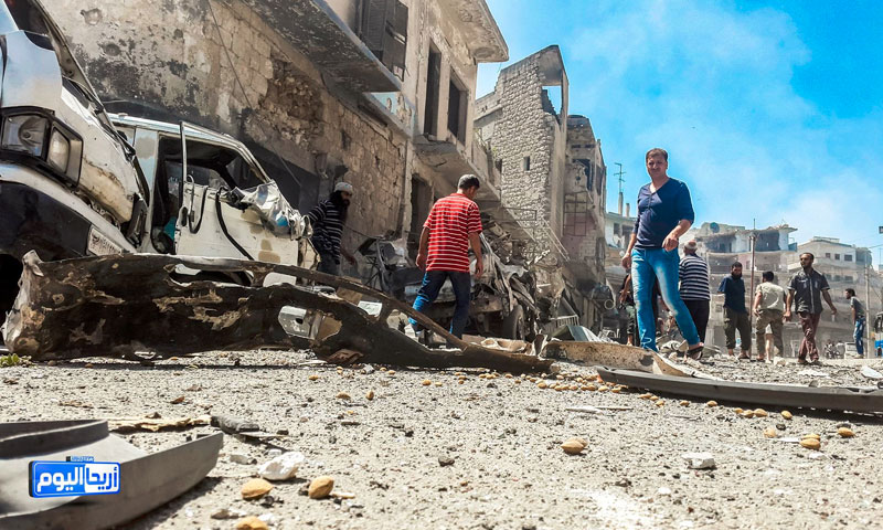 آثار القصف على مدينة أريحا - 13 تموز 2016 (أريحا اليوم)