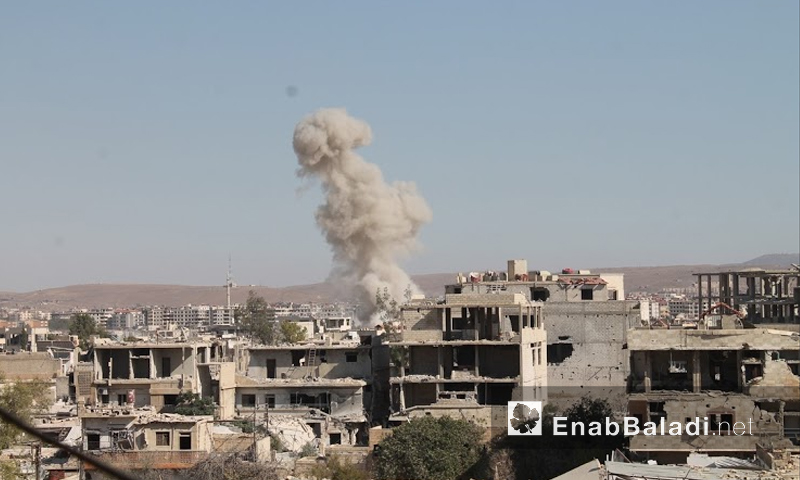 قصف على مدينة داريا - 22 تموز (أرشيف عنب بلدي)