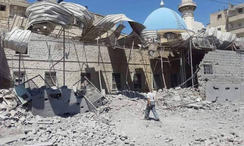 مسجد أويس القرني في حلب - نيسان 2016 (إنترنت)