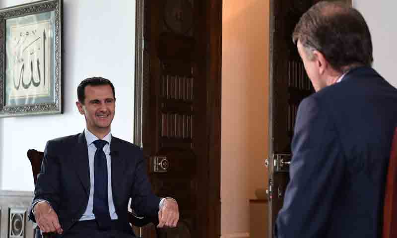 بشار الأسد خلال مقابلة مع محطة "NBC" الأمريكية - 13 تموز 2016 (فيس بوك)