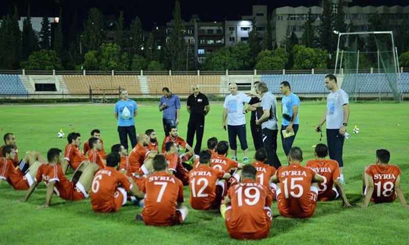 منتخب سوريا لكرة القدم في معكسره الداخلي بدمشق (كورة)