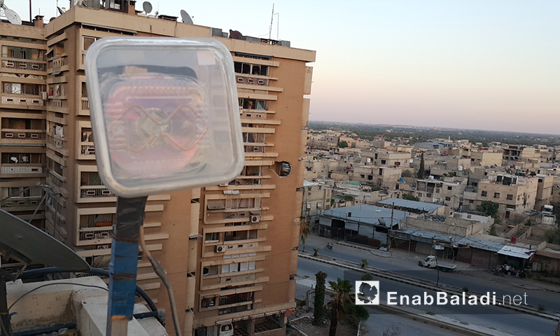 لاقط إشارات اتصالات مصنع محليًا في الغوطة الشرقية (عنب بلدي)