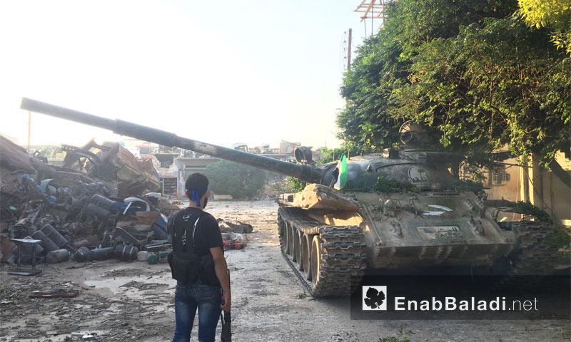 دبابة تابعة للـ "الجيش الحر" في حي الراموسة بحلب - 5 آب 2016