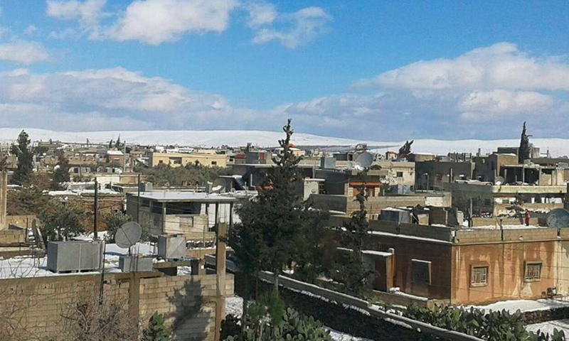 بلدة غباغب شمال درعا - 2015 (إنترنت)