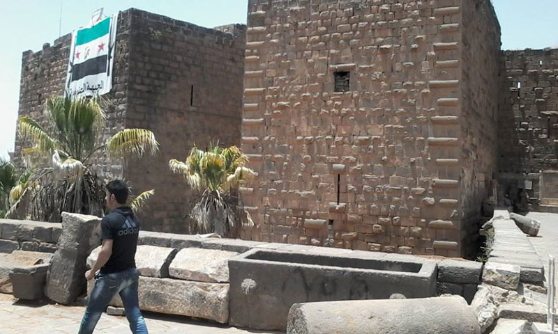 جانب من مدينة بصرى الشام الأثرية (فيس بوك)