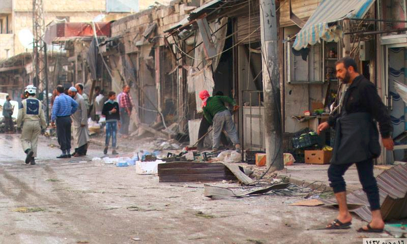 أرشيفية لقصف في مدينة الباب بريف حلب (إنترنت)