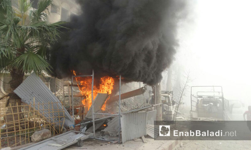 إصابات بشرية وخسائر مادية جراء غارات جوية على حي الوعر- السبت 27 آب (عنب بلدي)