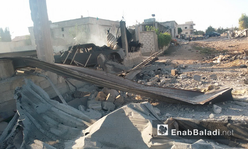 آثار القصف على زاكية غرب دمشق - الأحد 31 تموز (أرشيف عنب بلدي)