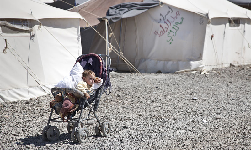 طفل سوري في مخيم في تركيا (IRIN)