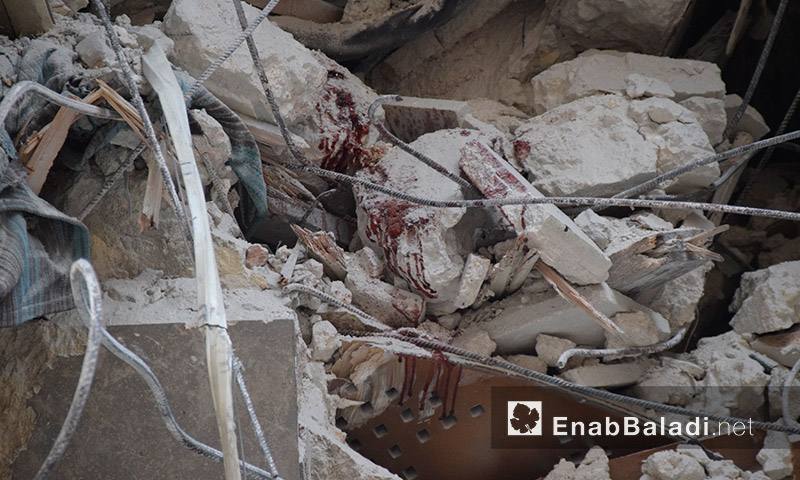 آثار القصف على حي الشعار في حلب 7 أيلول (عنب بلدي)