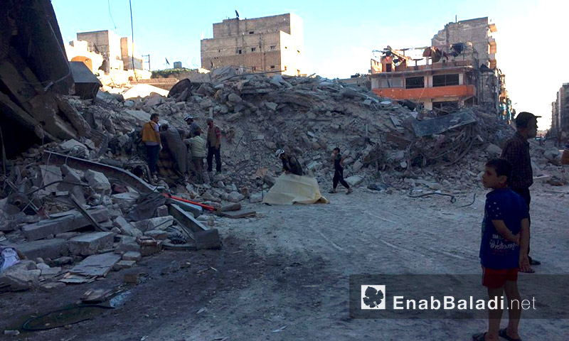 آثار القصف على حي الكلاسة في حلب - الجمعة 23 أيلول (عنب بلدي)