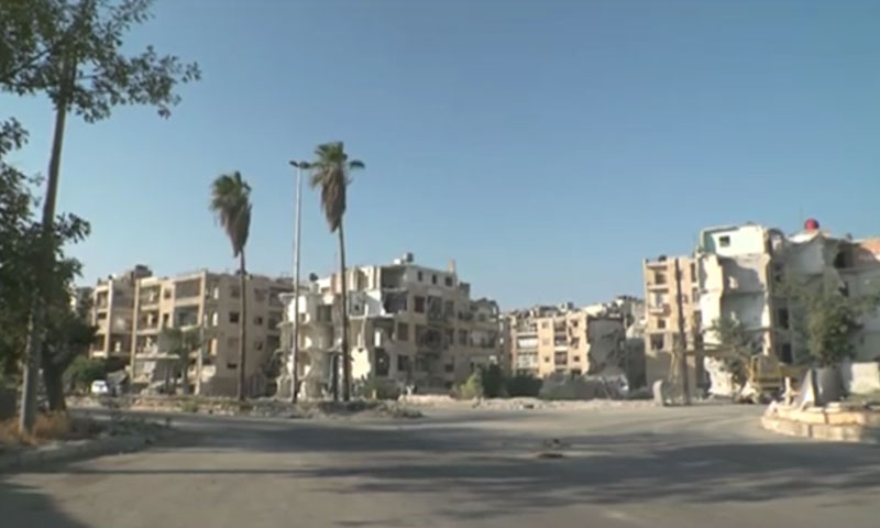 جانب من طريق الكاستيلو في مدينة حلب (يوتيوب)