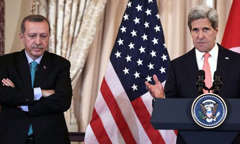تعبيرية: الرئيس التركي ووزير الخارجية الأمريكي (إنترنت)