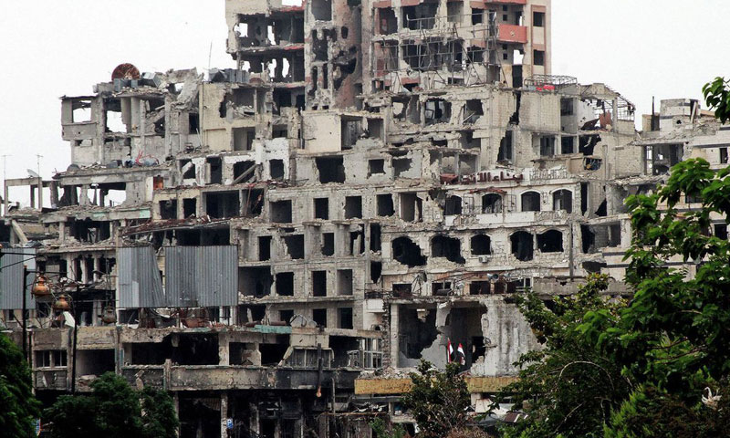 أرشيفية- الدمار في مدينة حمص (وكالات)