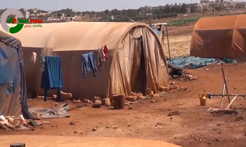 مخيمات لنازحي ريف حماة في ريف إدلب الجنوبي- الثلاثاء 6 أيلول (عاصي برس)