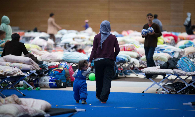 لاجئة سورية في مخيم في برلين 12 أيلول 2016 (AFP)