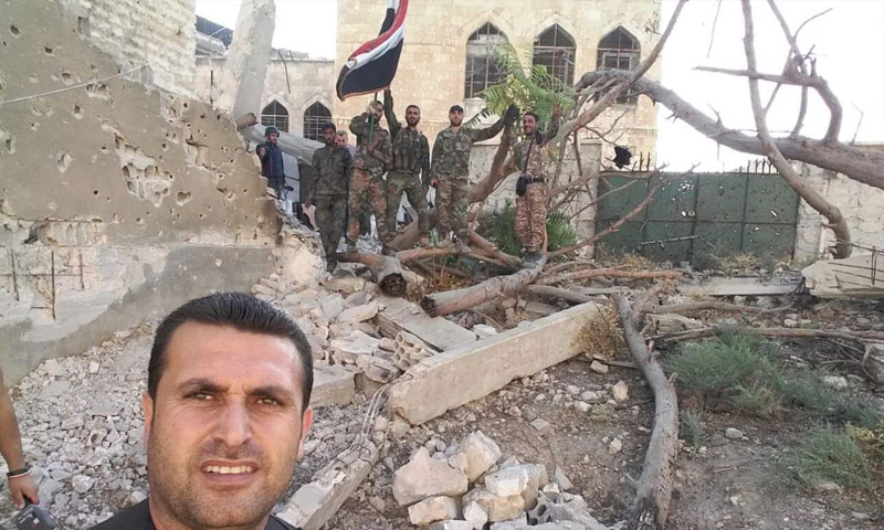 قوات الأسد في منطقة بستان الباشا داخل مدينة حلب (صفحات موالية للنظام السوري)