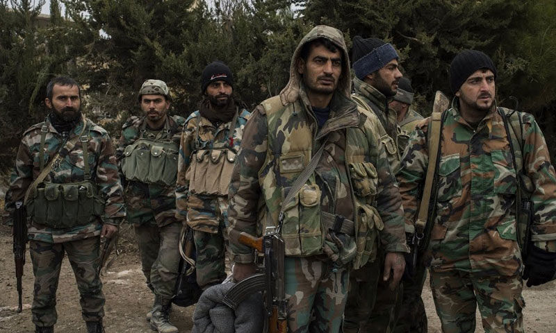 عناصر من قوات الأسد في ريف حلب (وكالات)