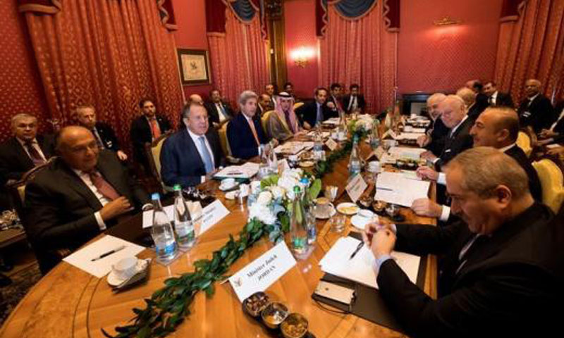 اجتماع وزراء الخارجية في مدينة لوزان السويسرية السبت 15 تشرين الأول (رويترز)