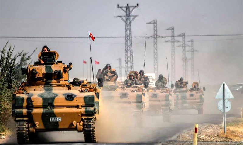 توغل القوات التركية داخل الأراضي السورية ضمن غرفة عمليات درع الفرات 26 آب AFP.