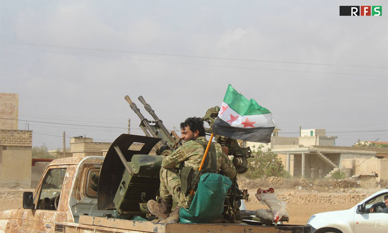 عناصر من الجيش الحر في ريف حلب الشمالي- 17 تشرين الأول (المكتب الإعلامي لقوى الثورة)