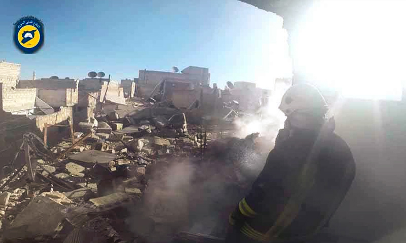 آثار القصف على مدينة حلب - 17 تشرين الثاني 2016 (الدفاع المدني في حلب )