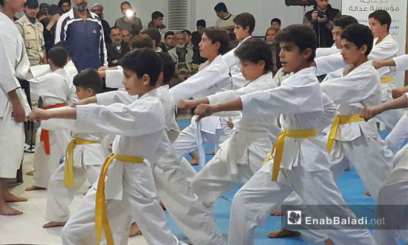 من حفل تكريم الأطفال الرياضيين في نادي دوما الرياضي - 5 تشرين الثاني (عنب بلدي)