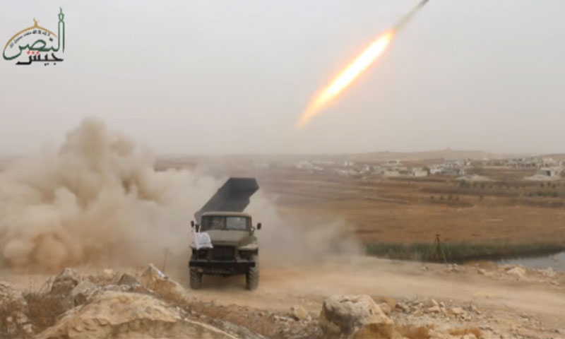 استهداف مطار حماة العسكري بصواريخ غراد- الأربعاء 30 تشرين الثاني (يوتيوب)