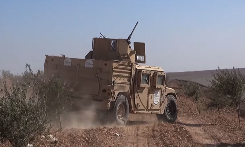 عربة عسكرية تابعة لفرقة "الحمزة" في ريف الباب الشمالي- تشرين الثاني 2016 (تويتر)