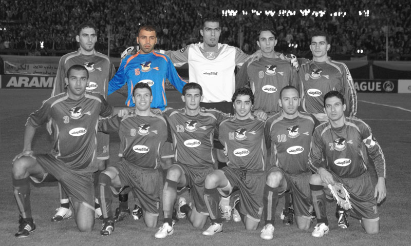 جهاد قصاب لاعب المنتخب السوري ونادي الكرامة في تشكيلة الفريق عام 2006 (إنترنت)