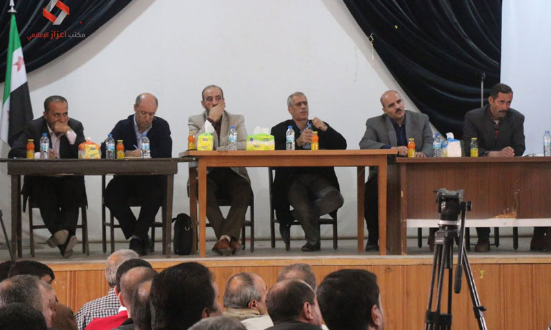 اجتماع الحكومة المؤقتة في مدينة إعزاز- الثلاثاء 8 تشرين الثاني (مكتب إعزاز الإعلامي)