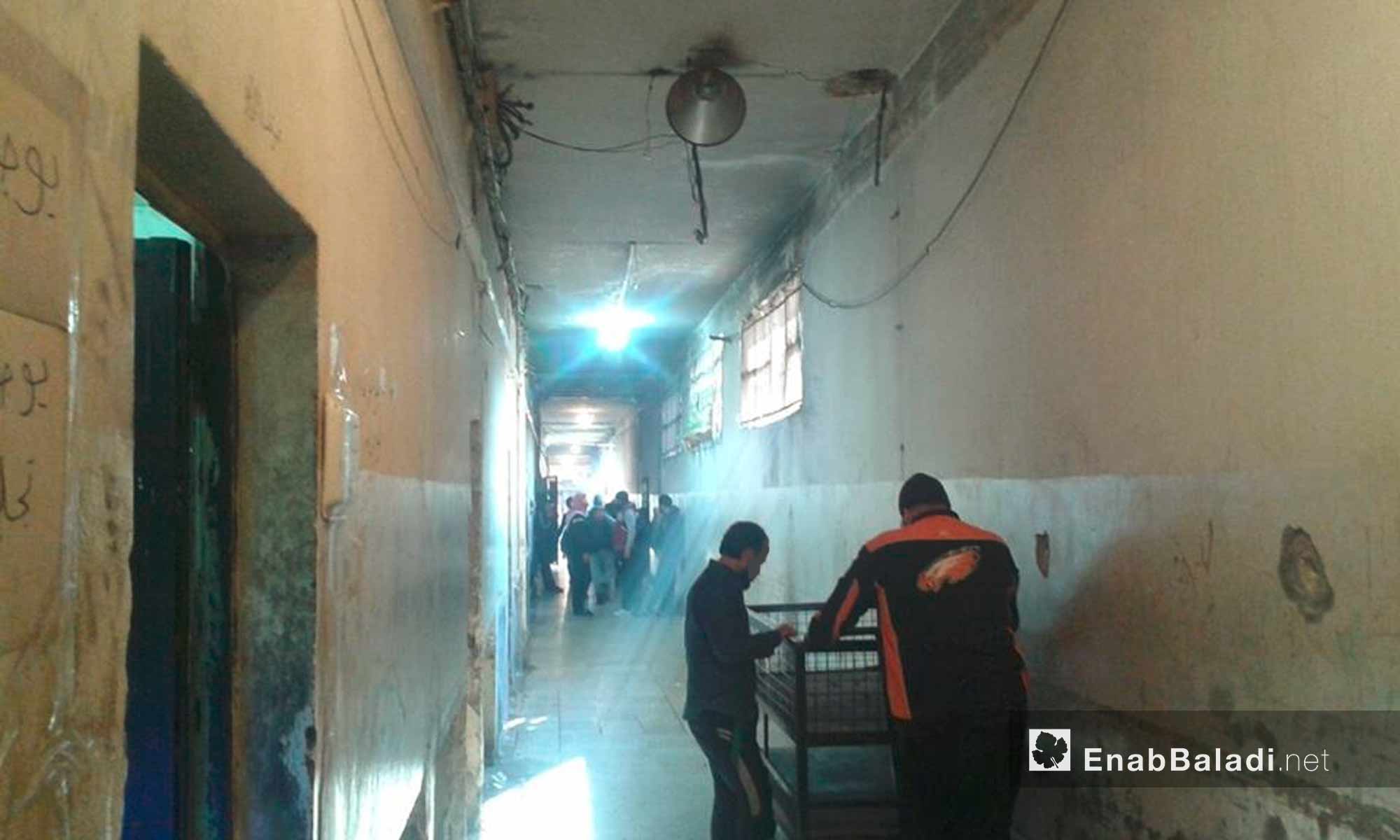 من داخل مبنى سجن حماة المركزي - 4 كانون الأول 2016 (عنب بلدي)