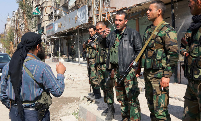 بلدة "بيت سحم" جنوب دمشق خلال عمليات التفاوض على المصالحة مع النظام - 2015 (إنترنت)