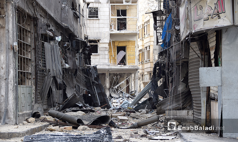 آثار القصف والدمار في أحياء حلب الشرقية- 2 كانون الأول (عنب بلدي)