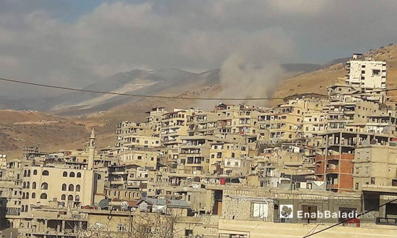 استهداف بلدة مضايا بالصواريخ- الأربعاء 7 كانون الأول (عنب بلدي)