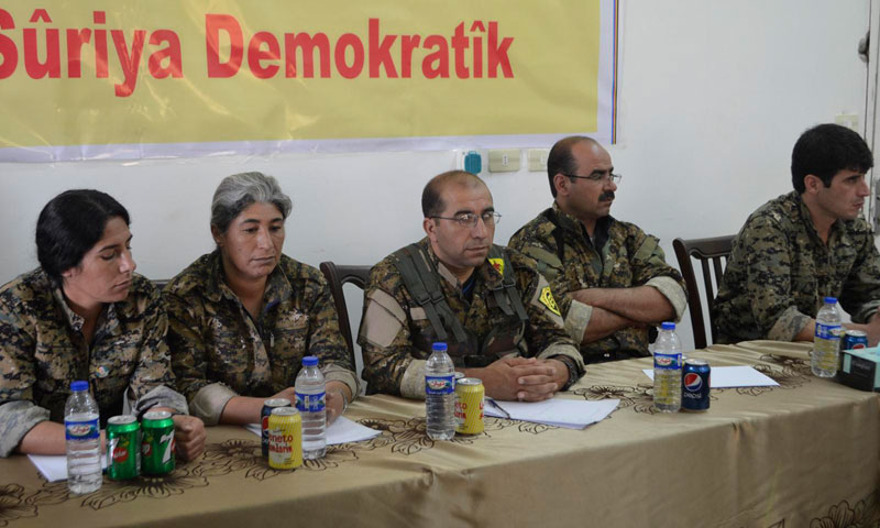 أرشيفية- إعلان تأسيس قوات "سوريا الديمقراطية" في تشرين الأول 2015 (وكالات)