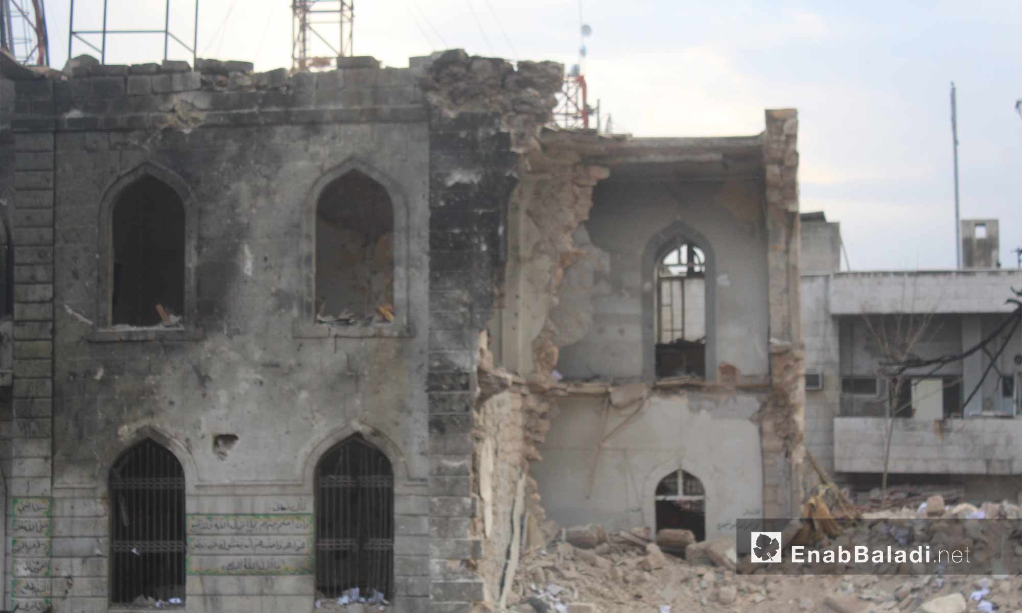 آثار التفجير الذي ضرب السوق الرئيسي في مدينة اعزاز شمال حلب_7 كانون الثاني_(عنب بلدي)