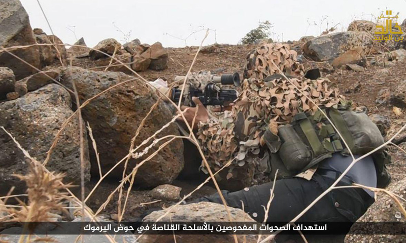 مقاتل من جيش خالد بن الوليد في حوض اليرموك بريف درعا_(جيش خالد)