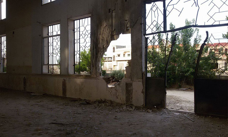 آثار اللقصف على مدينة الحولة في ريف حمص الشمالي_(انترنت)