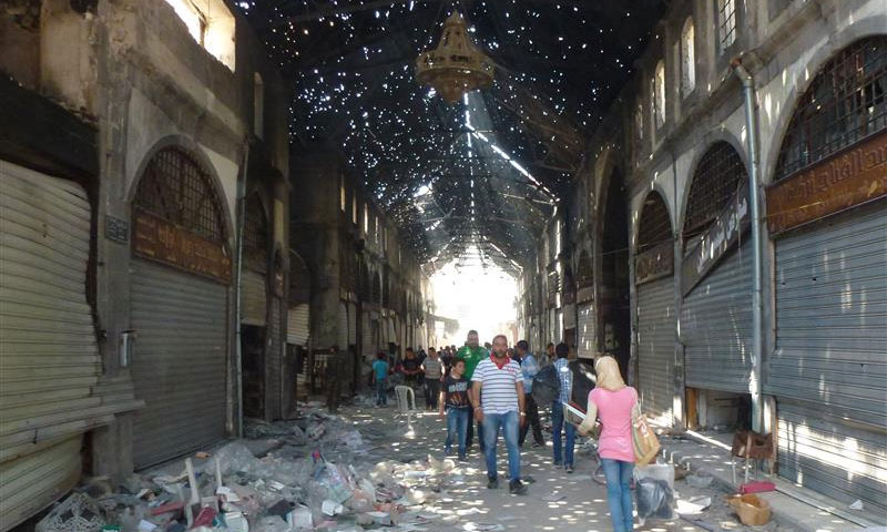 السوق المسقوف في مدينة حمص_(انترنت)